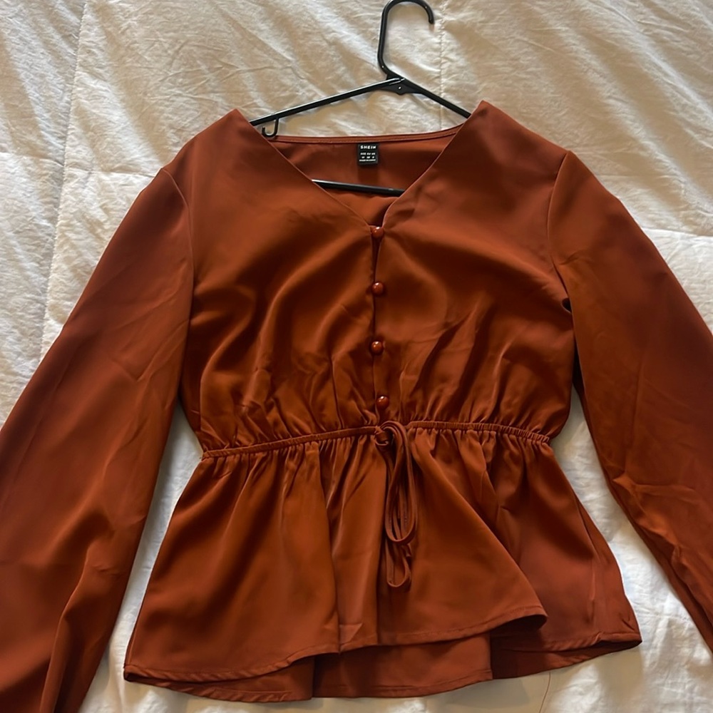 SHEIN long sleeve peplum top